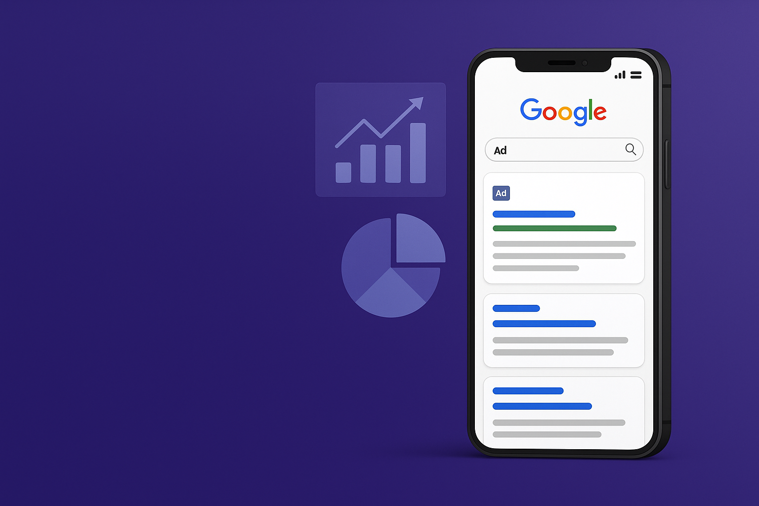 MHB ajans Web sitesindeki. Google reklamlar sayfasının banner resmi.